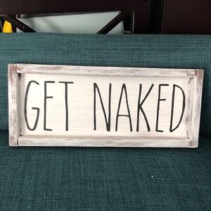 💜 Rustic Get Naked Bath Sign